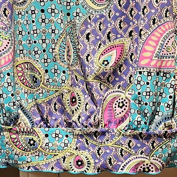 Kim Rogers Spring Colors Paisley Tankini Swim Top Womens M Nylon/Spandex - Picture 2 of 7